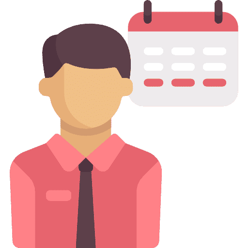 Icon for an employee and calendar